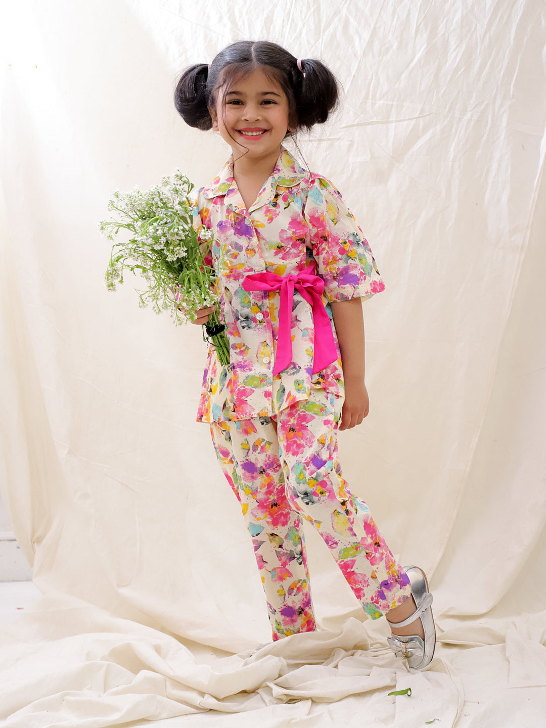 Ethnic Clothing Set for Girls - Pink | BS25CS13PIA | DesiQlo