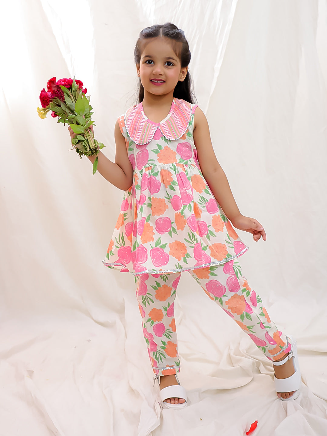 Ethnic Clothing Set for Kids - Pink | BS25CS15PIA | DesiQlo