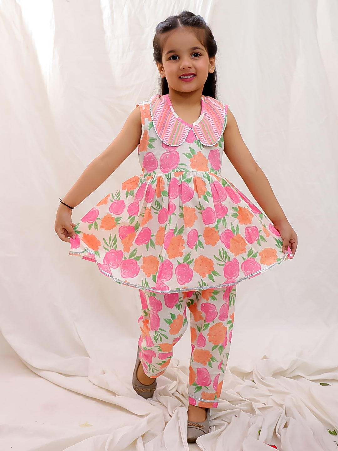 Ethnic Clothing Set for Kids - Pink | BS25CS15PIA | DesiQlo
