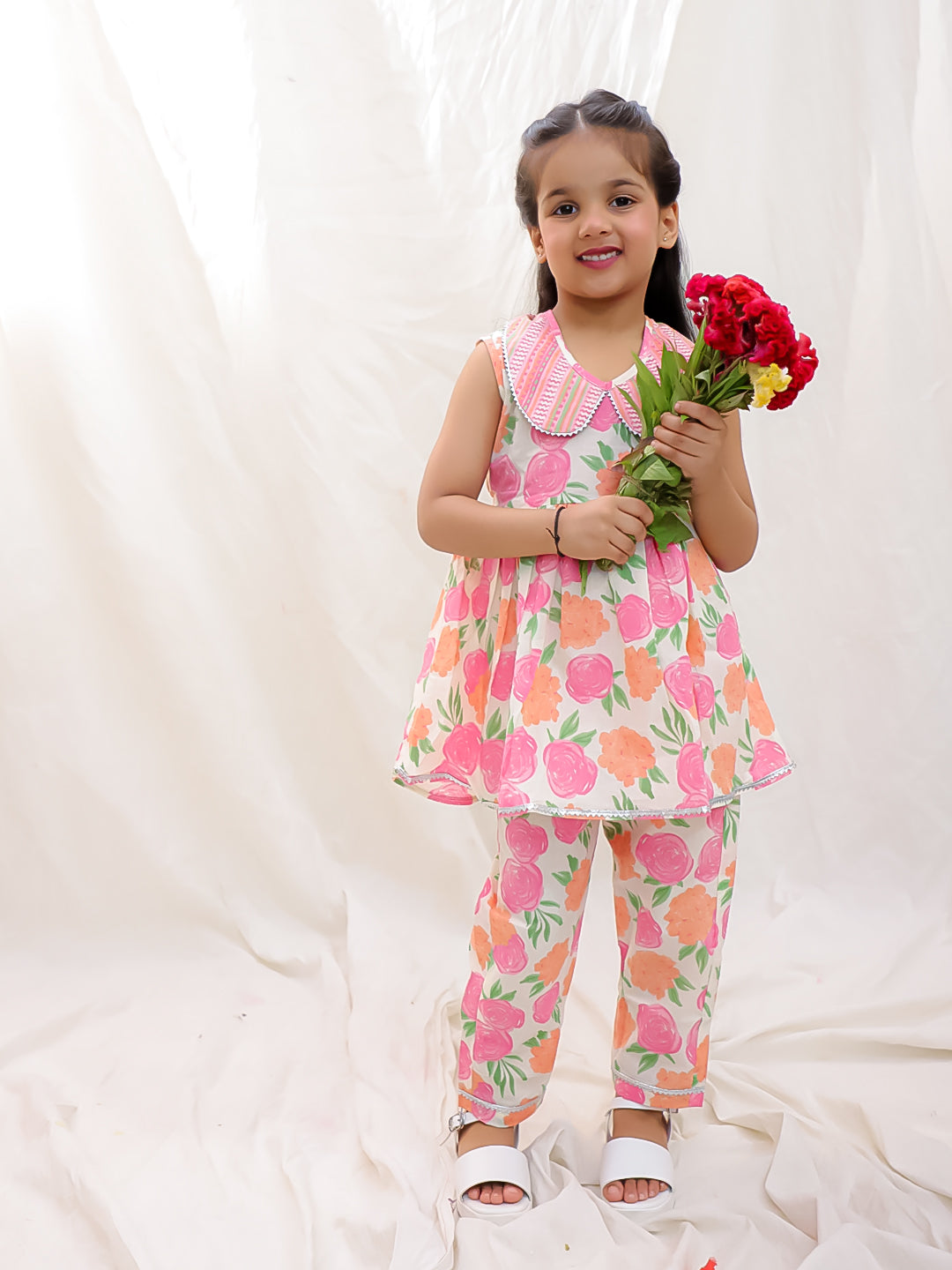 Ethnic Clothing Set for Kids - Pink | BS25CS15PIA | DesiQlo