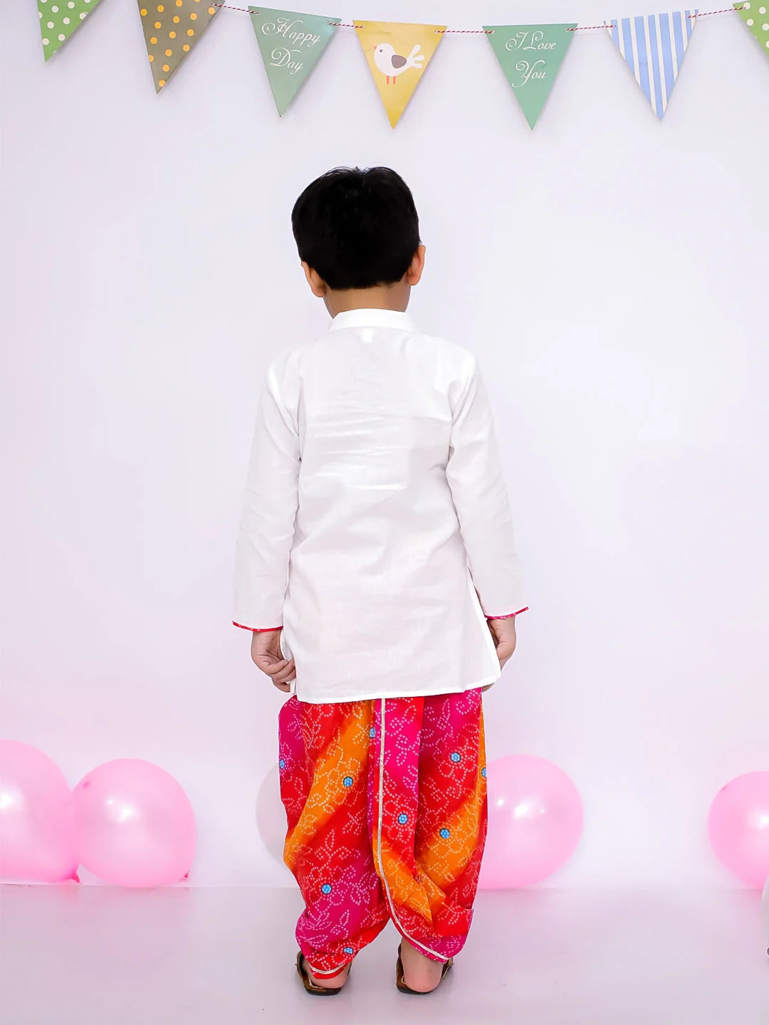 White Lehriya Dhoti Kurta Set - Indian Wear for Boys | Ethnic ...