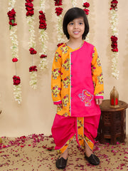 Dhoti Kurta Set for Boys - Orange | BS25DK05PIA