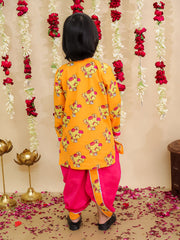 Dhoti Kurta Set for Boys - Orange | BS25DK05PIA