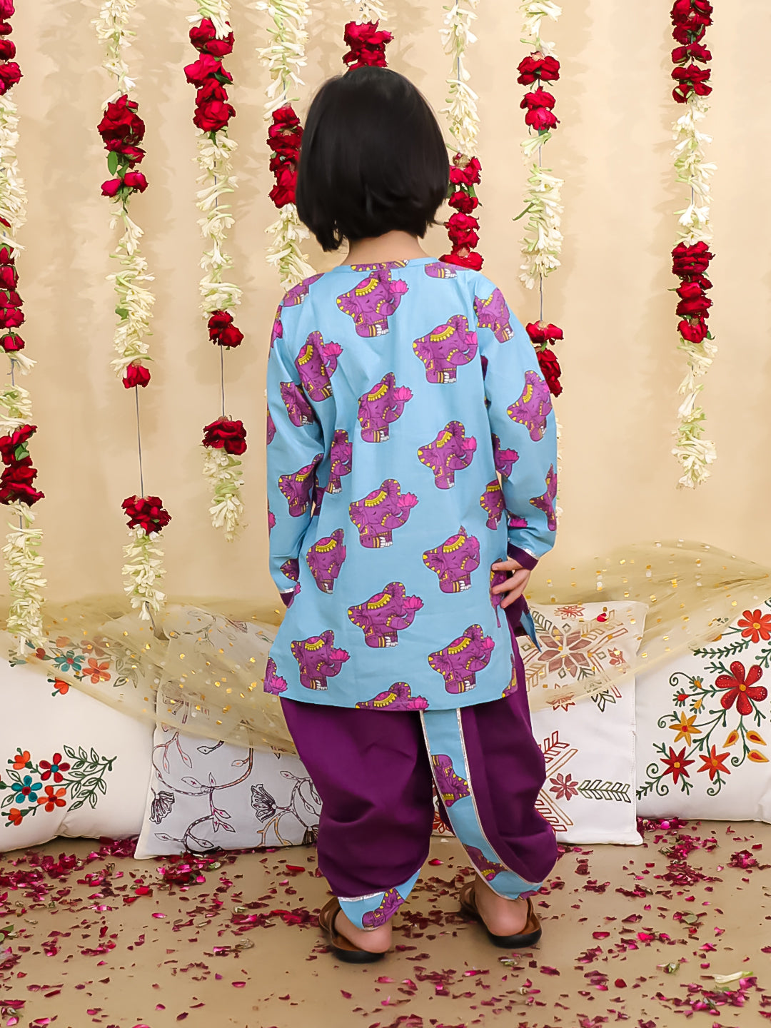 Dhoti Kurta Set for Boys - Orange | BS25DK05PIA | DesiQlo