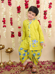 Dhoti Kurta Set for Boys - Yellow | BS25DK06YLA