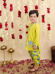 Dhoti Kurta Set for Boys - Yellow | BS25DK06YLA