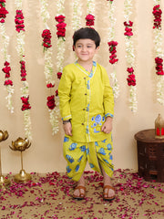Dhoti Kurta Set for Boys - Yellow | BS25DK06YLA