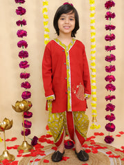 Dhoti Kurta Set for Boys - Yellow | BS25DK06YLA