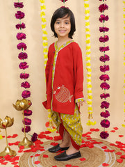 Dhoti Kurta Set for Boys - Yellow | BS25DK06YLA