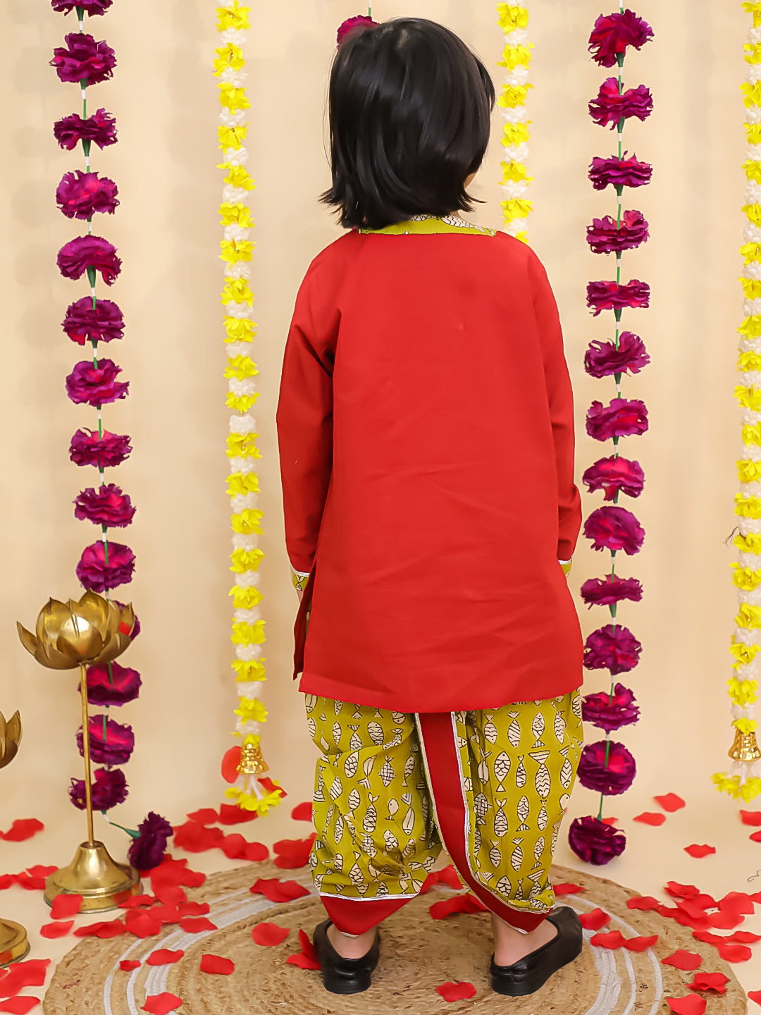 Dhoti Kurta Set for Boys - Yellow | BS25DK06YLA | DesiQlo