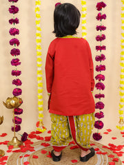 Dhoti Kurta Set for Boys - Yellow | BS25DK06YLA