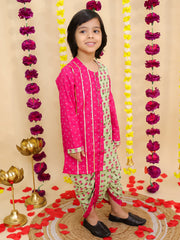 Dhoti Kurta Set for Boys - Green | BS25DK08GRA
