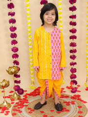 Dhoti Kurta Set for Boys - Pink | BS25DK08PIA