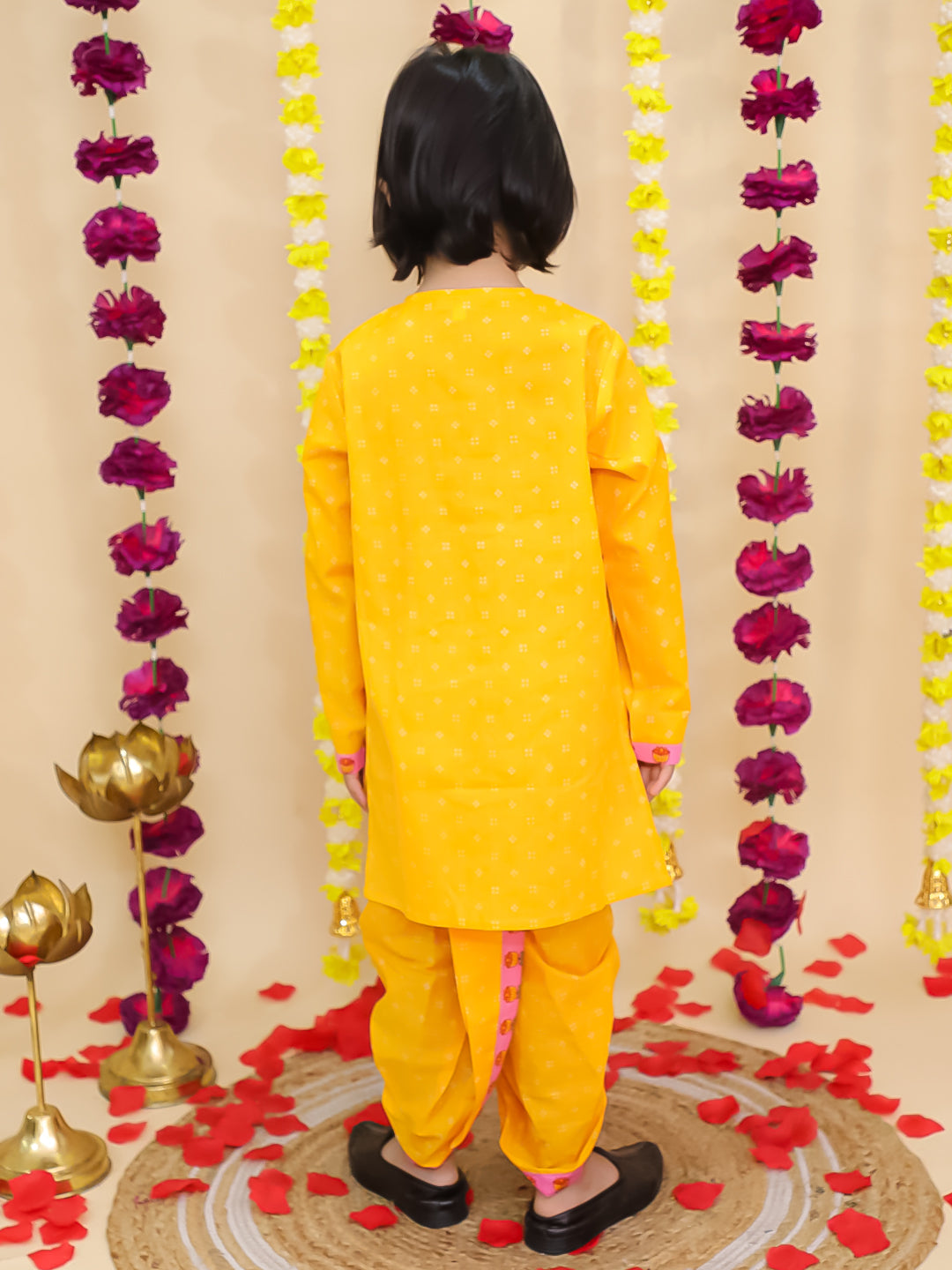 Dhoti Kurta Set for Boys - Pink | BS25DK08PIA | DesiQlo