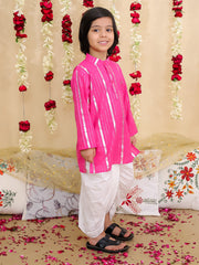 Dhoti Kurta Set for Boys - Pink | BS25DK11PIA