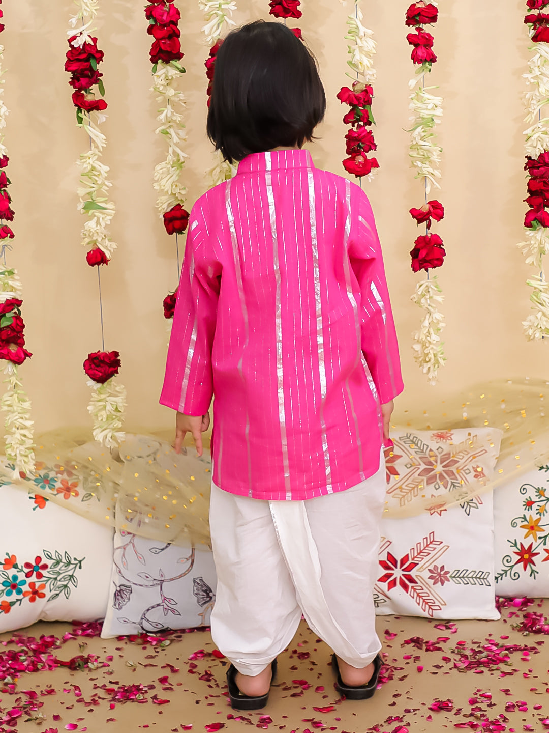 Dhoti Kurta Set for Boys - Pink | BS25DK11PIA | DesiQlo
