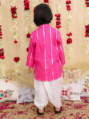Dhoti Kurta Set for Boys - Pink | BS25DK11PIA