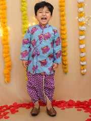 Dhoti Kurta Set for Boys - Yellow | BS25DK12YLA