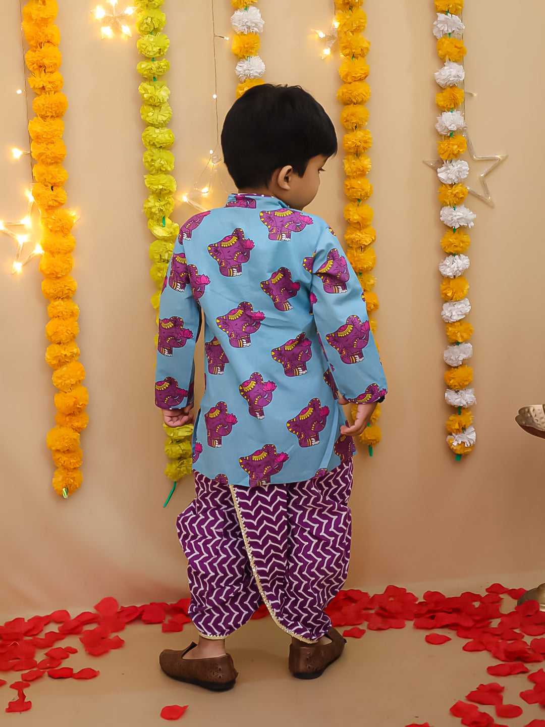 Dhoti Kurta Set for Boys - Yellow | BS25DK12YLA | DesiQlo
