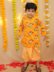 Dhoti Kurta Set for Boys - Orange | BS25DK12ORA