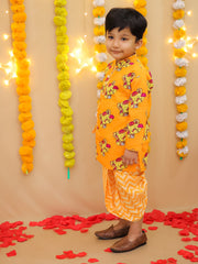 Dhoti Kurta Set for Boys - Orange | BS25DK12ORA
