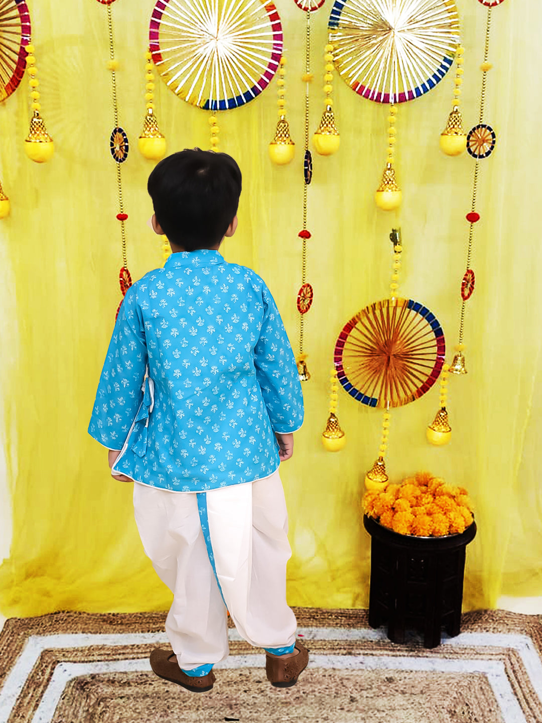 Dhoti Kurta Set for Boys - Navy Blue | BS25DK14NBA | DesiQlo