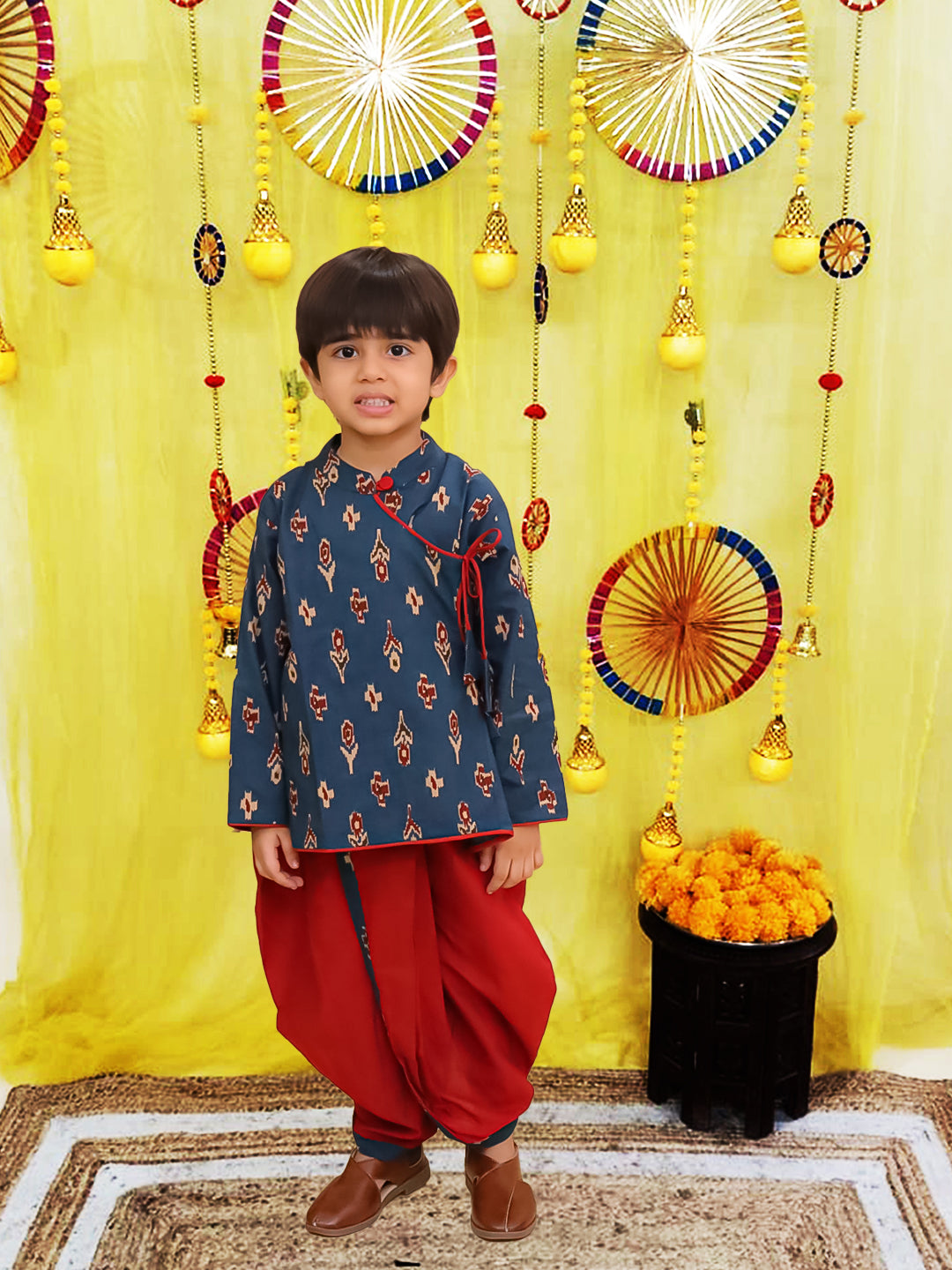Dhoti Kurta Set for Boys - Blue | BS25DK14BLA | DesiQlo