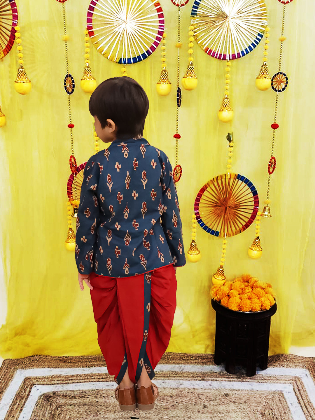 Dhoti Kurta Set for Boys - Blue | BS25DK14BLA | DesiQlo