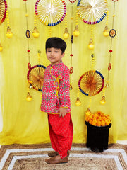 Dhoti Kurta Set for Boys - Yellow | BS25DK14YLA