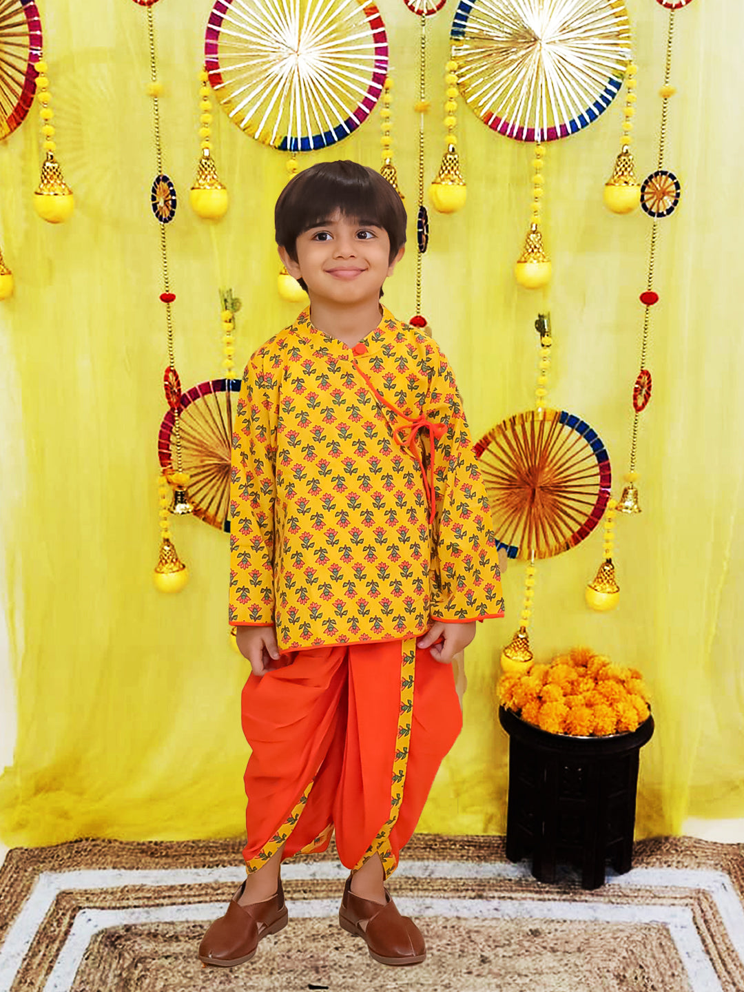 Dhoti Kurta Set for Boys - White | BS25DK14WHA | DesiQlo