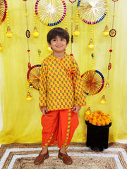 Dhoti Kurta Set for Boys - White | BS25DK14WHA