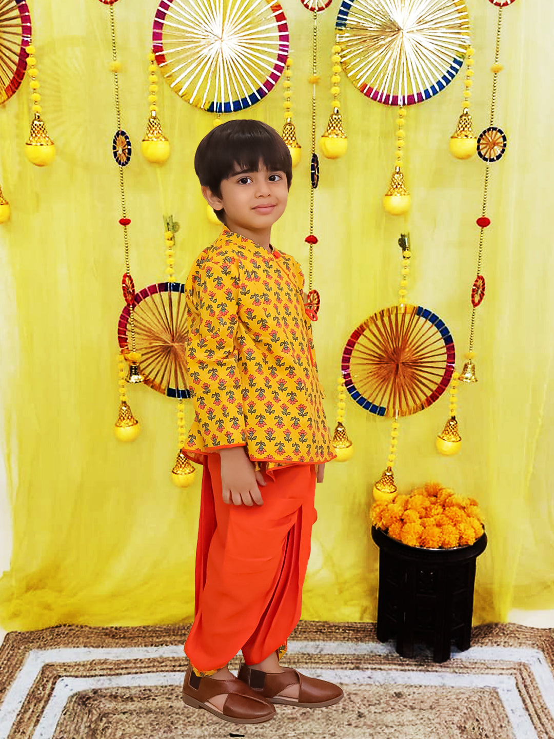 Dhoti Kurta Set for Boys - White | BS25DK14WHA | DesiQlo