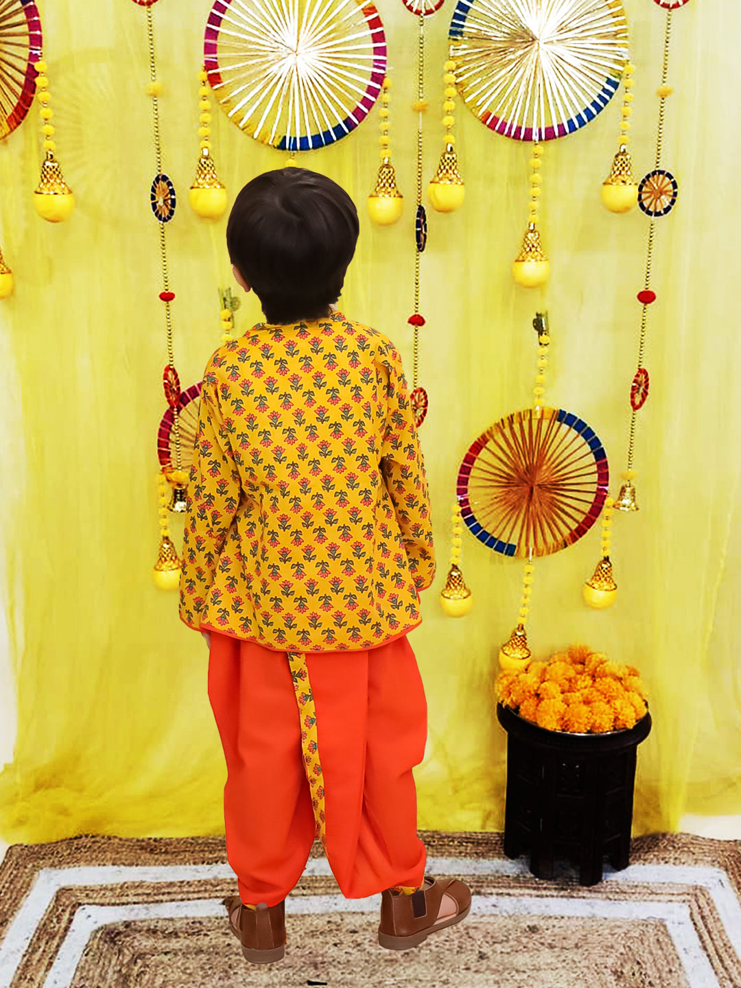 Dhoti Kurta Set for Boys - White | BS25DK14WHA | DesiQlo