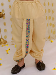 Poly Silk Dhoti Kurta Set for Boys - Blue | BS25DK18NBA