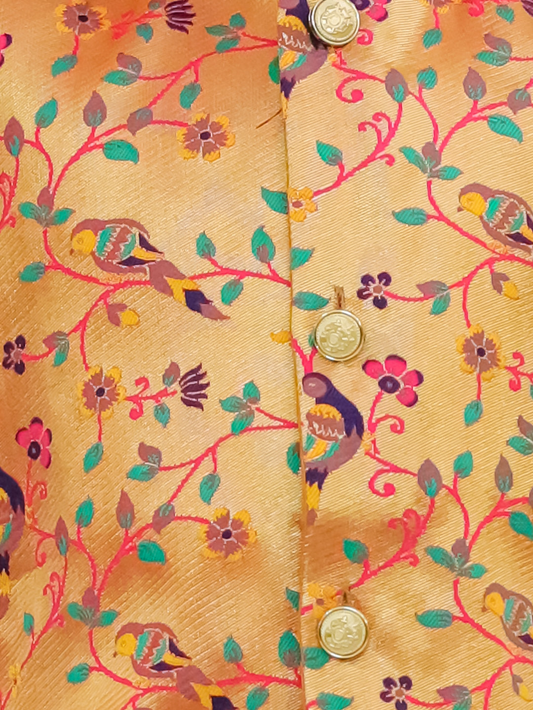Poly Silk Dhoti Kurta Set for Boys - Gold | BS25DK18GDA | DesiQlo