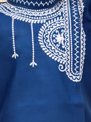 Linen Dhoti Kurta Set for Boys - Sky Blue | BS25DK19NBA