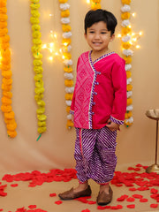 Dhoti Kurta Set for Boys - Red | BS25DK30RDA