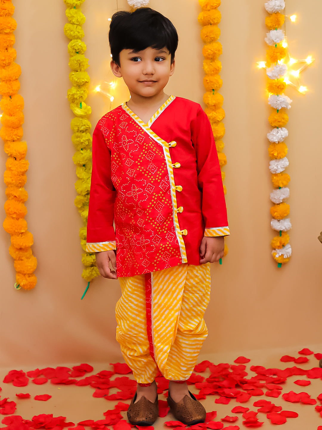 Dhoti Kurta Set for Boys - Pink | BS25DK30PIA | DesiQlo