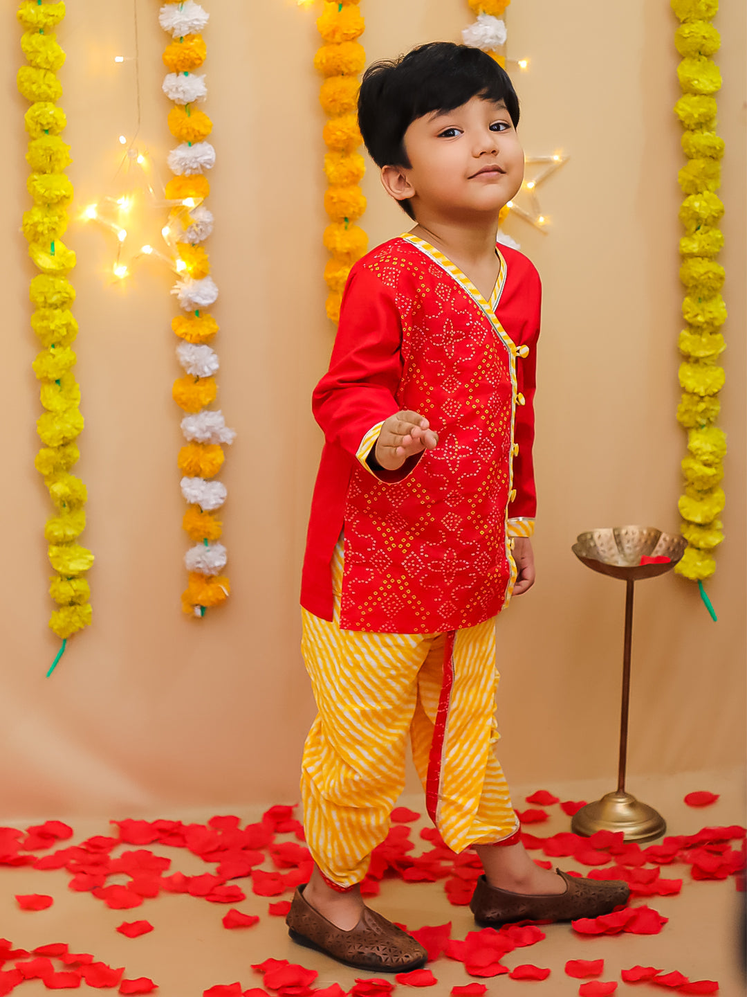 Dhoti Kurta Set for Boys - Pink | BS25DK30PIA | DesiQlo