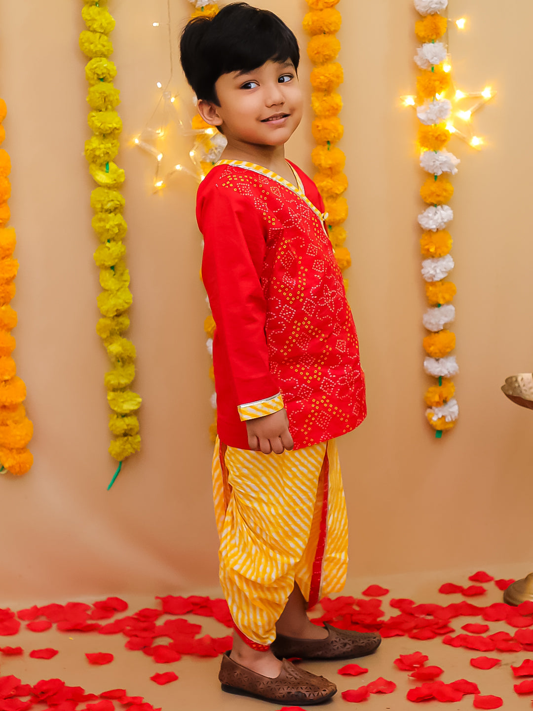 Dhoti Kurta Set for Boys - Pink | BS25DK30PIA | DesiQlo