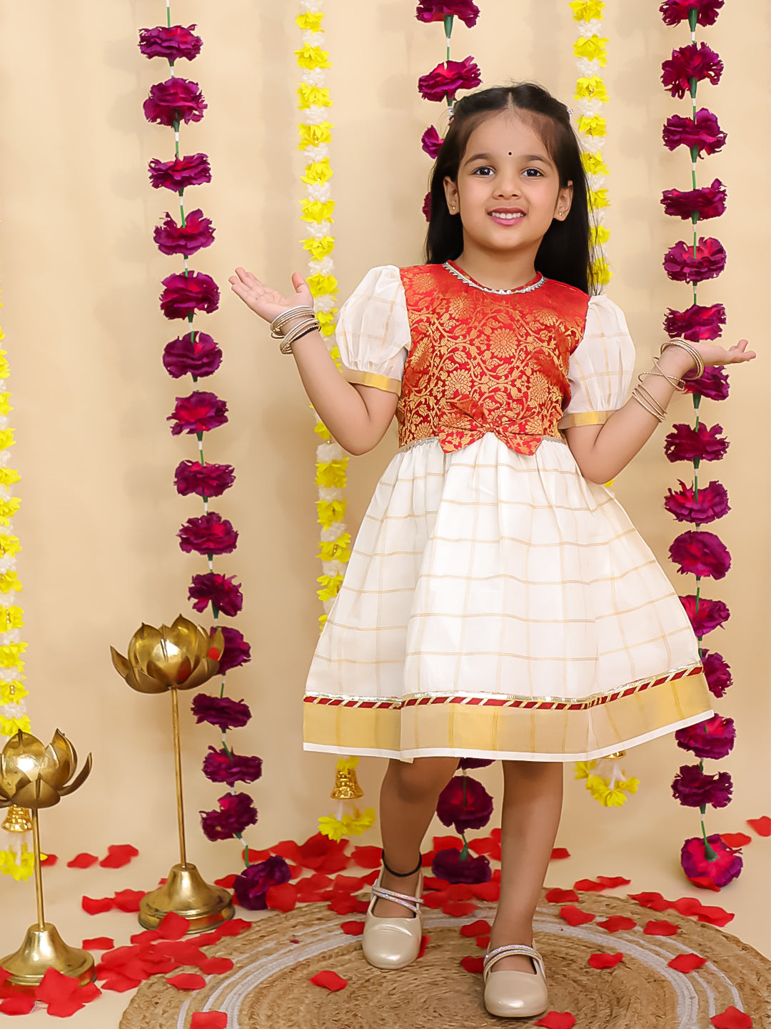 Dress for Girls - Red | BS25DR02RDA | DesiQlo
