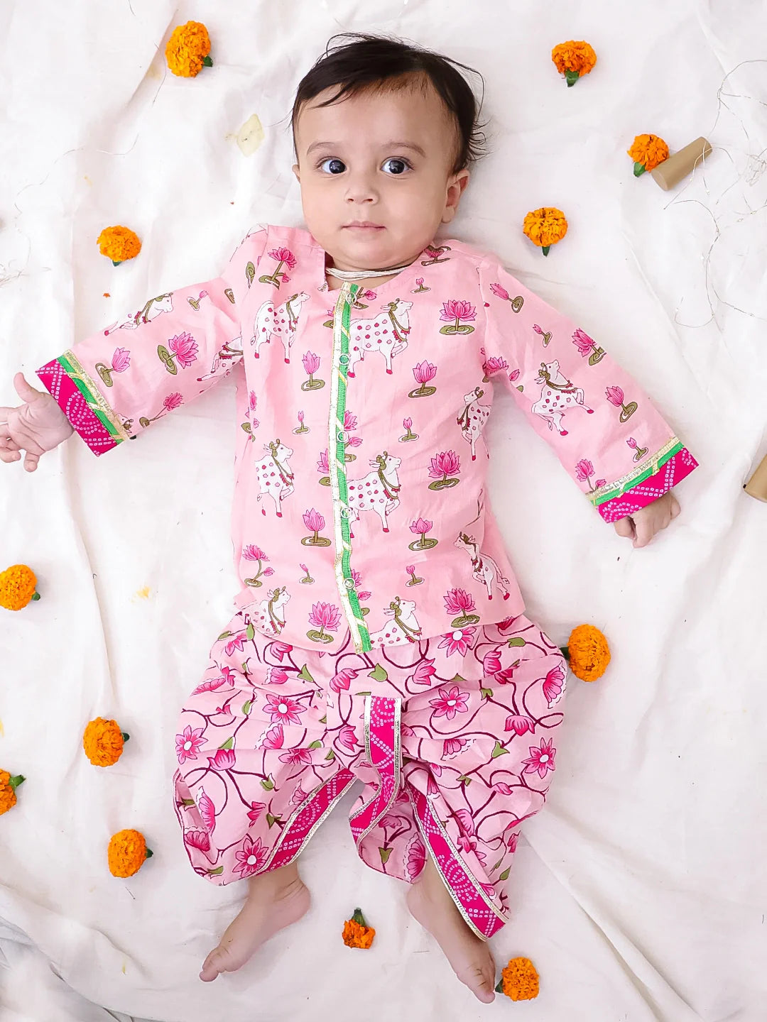 Dhoti Kurta Set for Boys - Pink | BS25IN02PIA