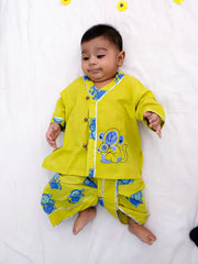 Dhoti Kurta Set for Boys - Yellow | BS25IN10YLA