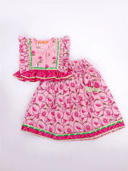 Lehenga Choli Set for Girls - Pink | BS25IN18PIA