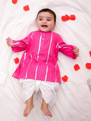 Dhoti Kurta Set for Boys - Pink | BS25IN19PIA