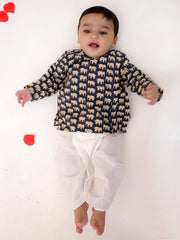 Dhoti Kurta Set for Boys - Blue | BS25IN35TBA