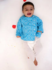 Dhoti Kurta Set for Boys - Blue | BS25IN35TBA