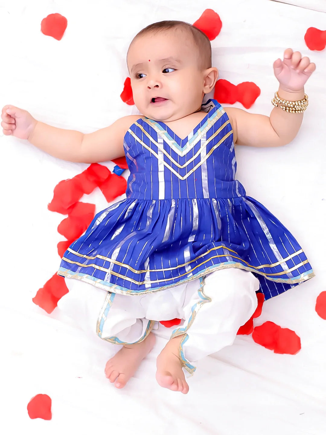 Ethnic Suit Set for Girls - Blue | BS25IN39BLA | DesiQlo
