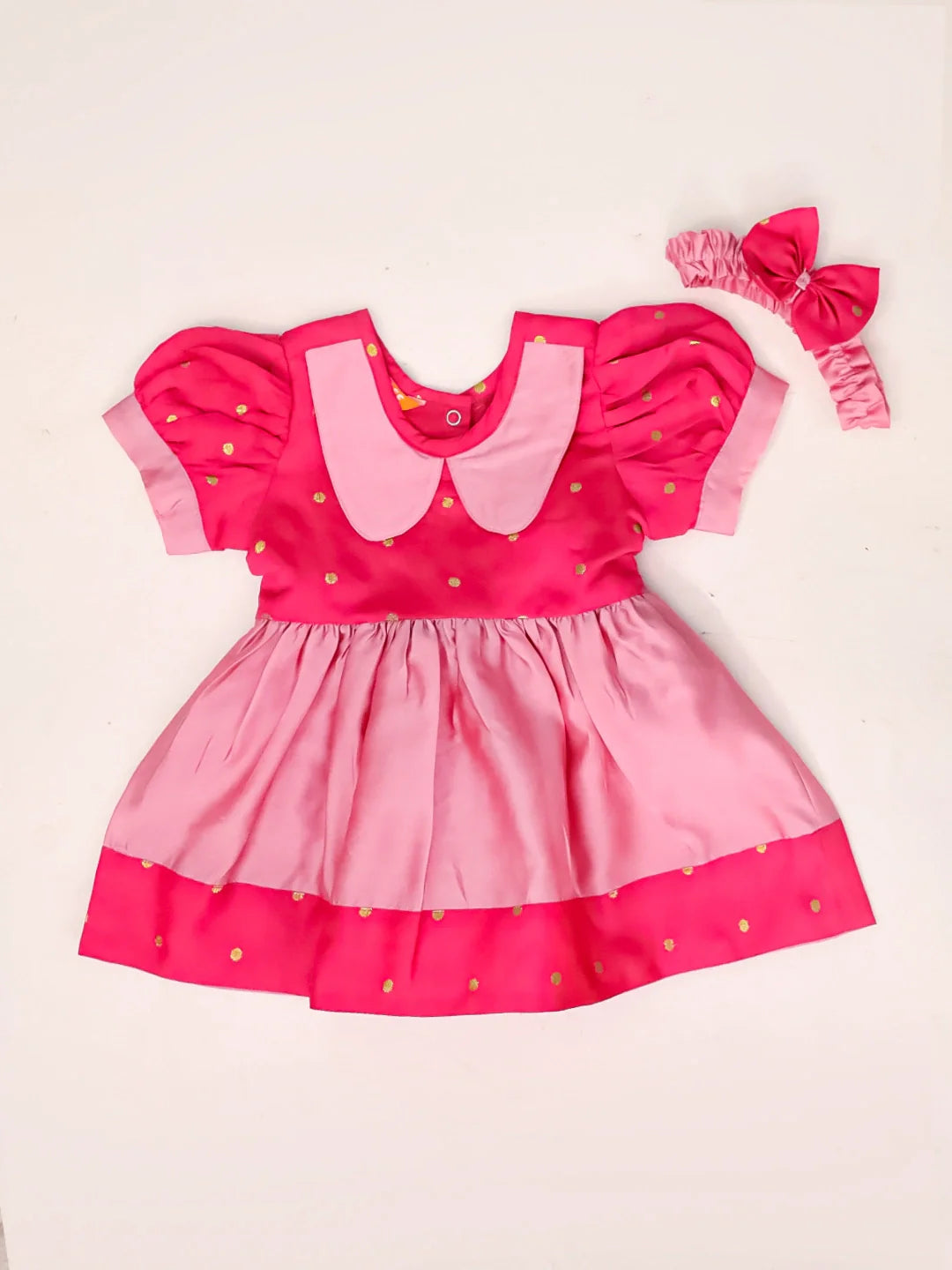 Tafetta Dress for Girls - Pink | BS25IN42PIA | DesiQlo