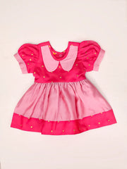 Tafetta Dress for Girls - Pink | BS25IN42PIA